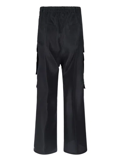 Rick Owens Wide-leg Trousers With High Waist And Utility Pockets