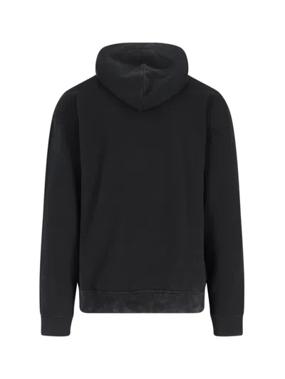 Diesel Hooded Sweatshirt Kangaroo Pockets In Black