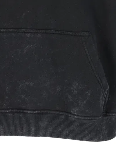 Diesel Hooded Sweatshirt Kangaroo Pockets In Black