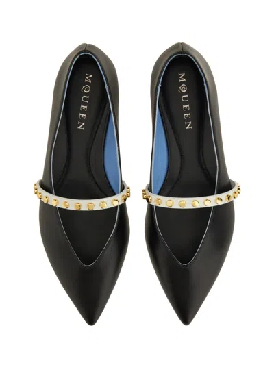 Alexander Mcqueen Leather Ballerina