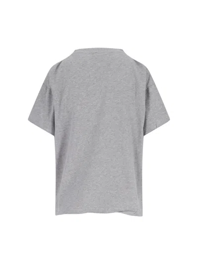 Balenciaga Ceo Asymmetrical Crewneck T-shirt In Gray