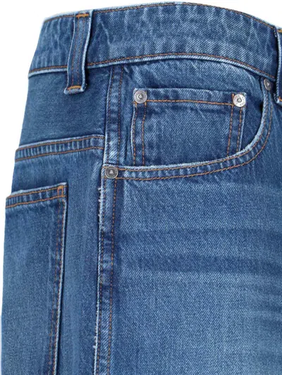 Khaite Denim Trousers With Belt Loops In Blue