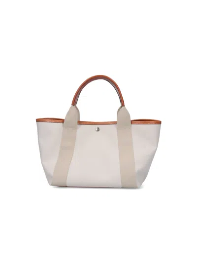 Balenciaga Sand Canvas Small Biarritz Shopping Bag In Neutral