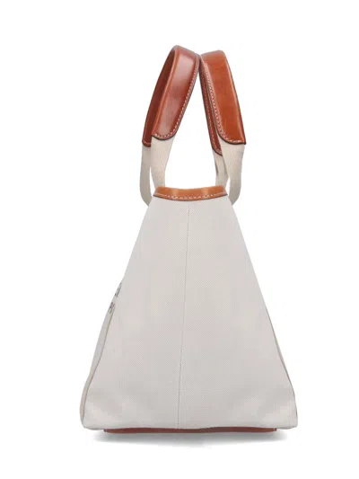 Balenciaga Sand Canvas Small Biarritz Shopping Bag In Neutral