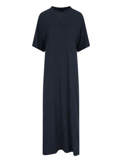 Balenciaga Cocoon Cotton Jersey Maxi Dress In Blue