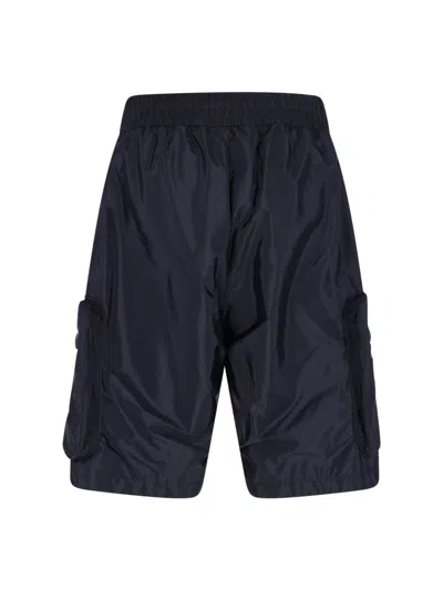 Moncler Genius Nigo Collaboration Mercedes-benz Cargo Style Shorts In Blue