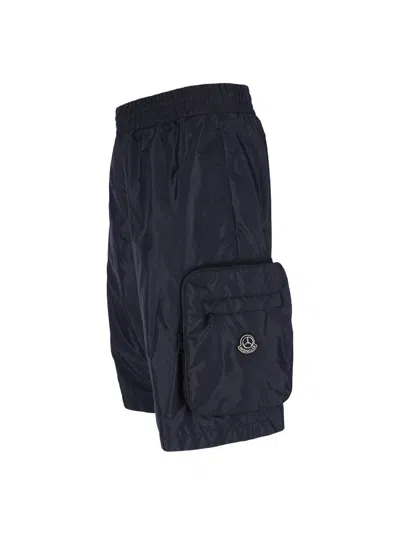 Moncler Genius Nigo Collaboration Mercedes-benz Cargo Style Shorts In Blue