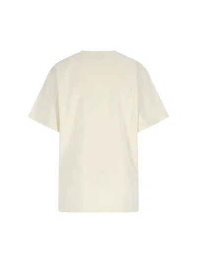 Stella Mccartney Womens Ivory Iconic Logo-print Cotton-jersey T-shirt In Neutral