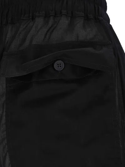 Rick Owens Wide-leg Cotton Muslin Pants With Drawstring Waist In Black
