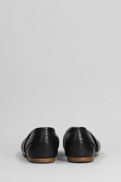Jw Anderson Biker Ballerina Ballet Flats In Black Leather In Black
