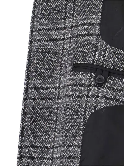 Balenciaga Single-breasted Raglan Coat In Gray