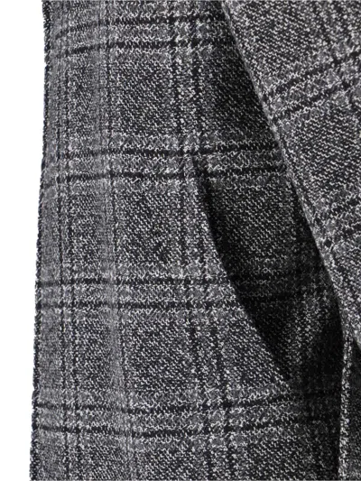 Balenciaga Single-breasted Raglan Coat In Gray