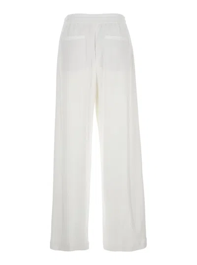Brunello Cucinelli Hose Mit Elastischem Bund In White