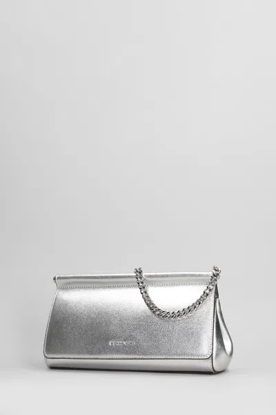 Michael Kors Carmine Shoulder Bag In Silver Leather