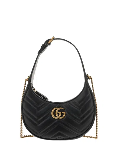 Gucci Women Gg Marmont Mini Shoulder Bag In Black