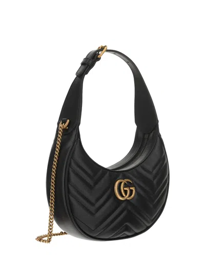 Gucci Women Gg Marmont Mini Shoulder Bag In Black