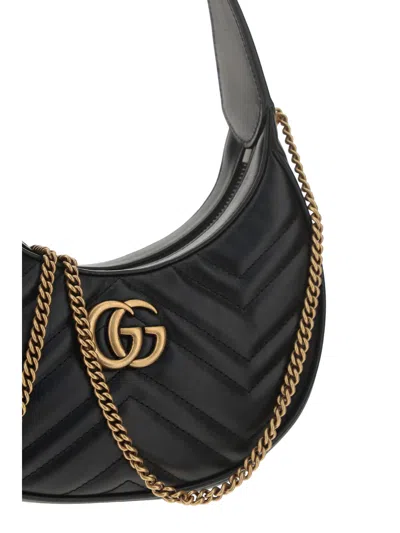 Gucci Women Gg Marmont Mini Shoulder Bag In Black