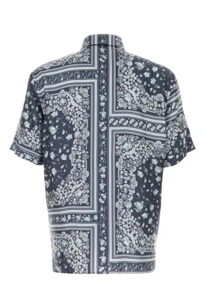 Fendi Bandana Shirt Floral Pattern In Blue