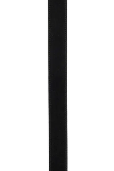Tom Ford Suede Belt With Gold-tone Buckle And Multiple Holes In Black