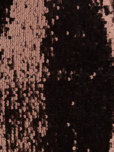 Magda Butrym Sequin Long Dress In Brown