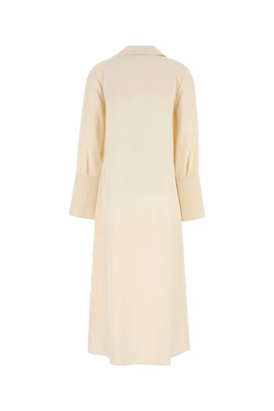 Max Mara Cream Stretch Silk Ossola Dress