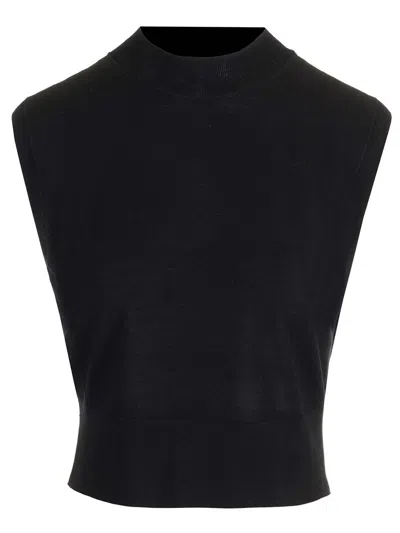 Sportmax Knit Top Knitwear Black In Black