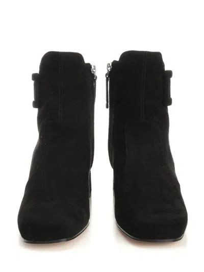 Roger Vivier Trs Vivier Suede Ankle Boots In Black