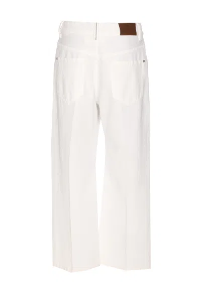 Brunello Cucinelli Contemporary Square Denim Pants With Jewel