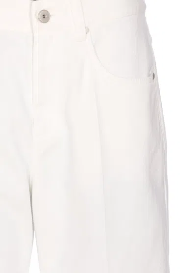 Brunello Cucinelli Contemporary Square Denim Pants With Jewel