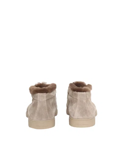 Santoni Dove Grey Suede Ankle Boots