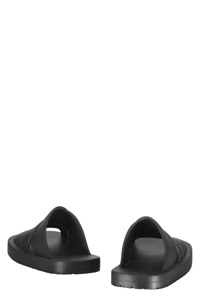 Bottega Veneta Open Toe Cold Drag Of Logo In Black