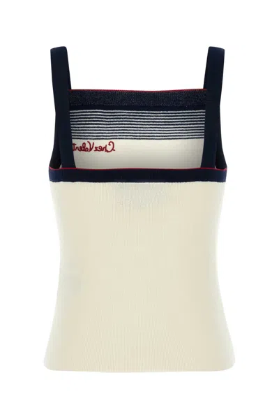 Valentino Top In Lana Avorio Donna In Neutral