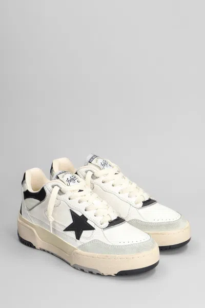 Golden Goose Forty 2 Sneakers In White Leather And Fabric