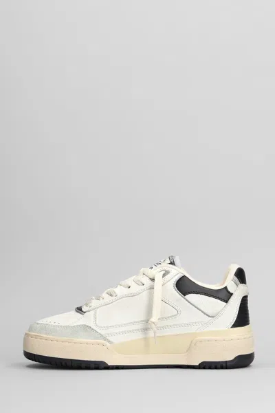 Golden Goose Forty 2 Sneakers In White Leather And Fabric