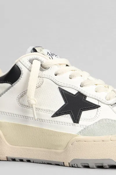 Golden Goose Forty 2 Sneakers In White Leather And Fabric
