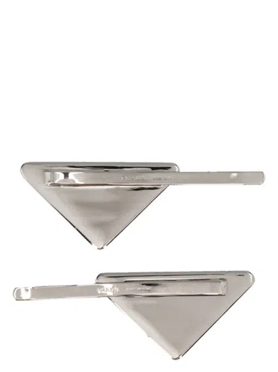 Prada Logo Two Hairpin Set
