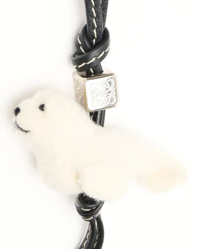 Loewe Seal Charm In Felt And Calfskin