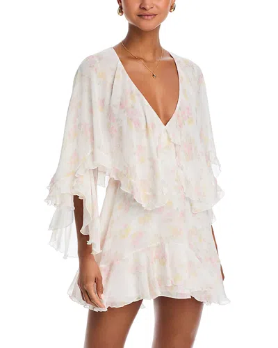 Loveshackfancy Avaline Floral Ruffle Layered Dress In White