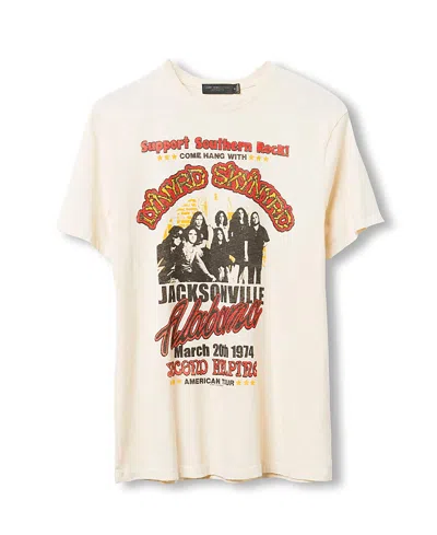Junk Food Clothing Unisex Lynyrd Skynyrd America '74 Vintage Like Tee In Neutral