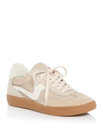 Dolce Vita Notice Eyelet Perf Sneakers Camel Suede In Brown