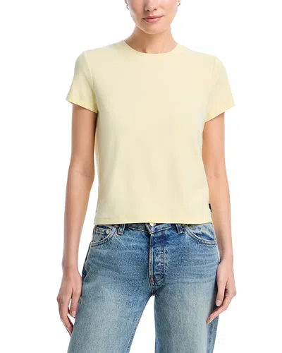Ag Sadie Crew Cropped Tee In Gold