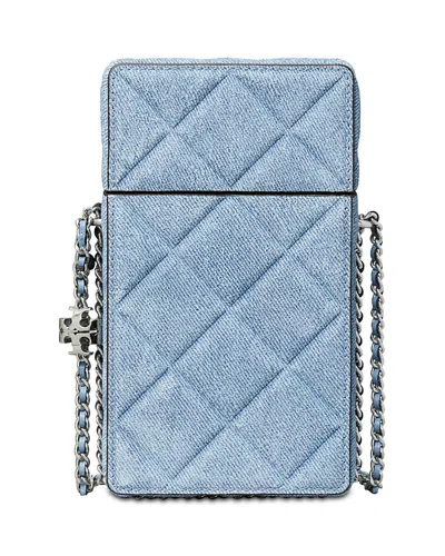 Tory Burch Fleming Denim Look Phone Crossbody