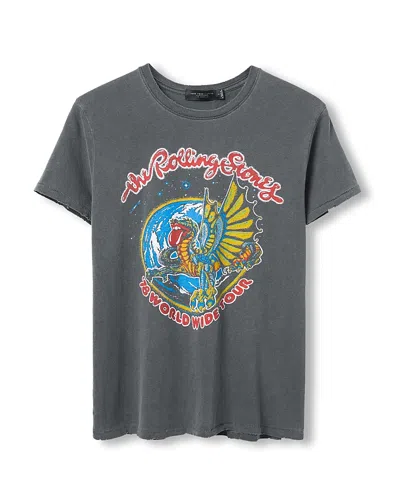 Junk Food Clothing Women's Rolling Stones '78 World Wide Tour Vintage Tee In Gray