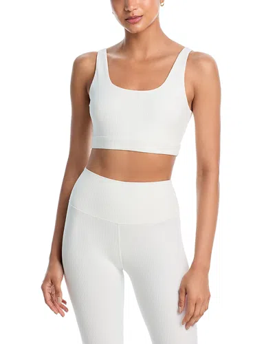 Splits59 Airweight Ribbed Bra In White