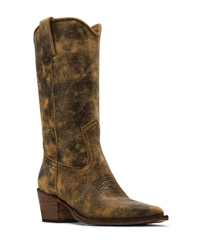 Steve Madden Albany Western Boot In Brown
