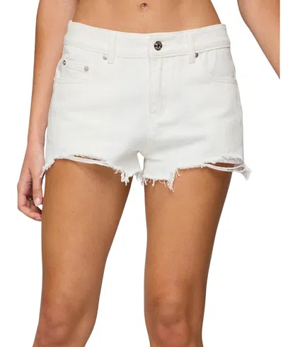 Edikted Fern Mid Rise Denim Shorts