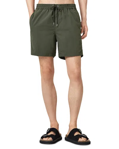 Allsaints Warden Nylon Regular Fit Swim Trunks In Green