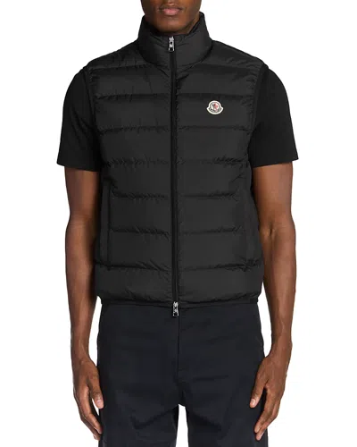 Moncler Contrin Full Zip Down Vest In Black