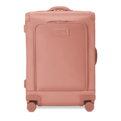 Dagne Dover Sydney 25 Checked Rolling Suitcase, Warm Dust In Pink