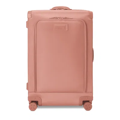 Dagne Dover Sydney 28.5 Checked Rolling Suitcase, Warm Dust In Pink